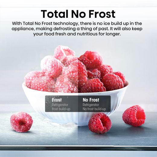 Hisense American Fridge Freezer - Stainless Steel - Annotation - Total No Frost
